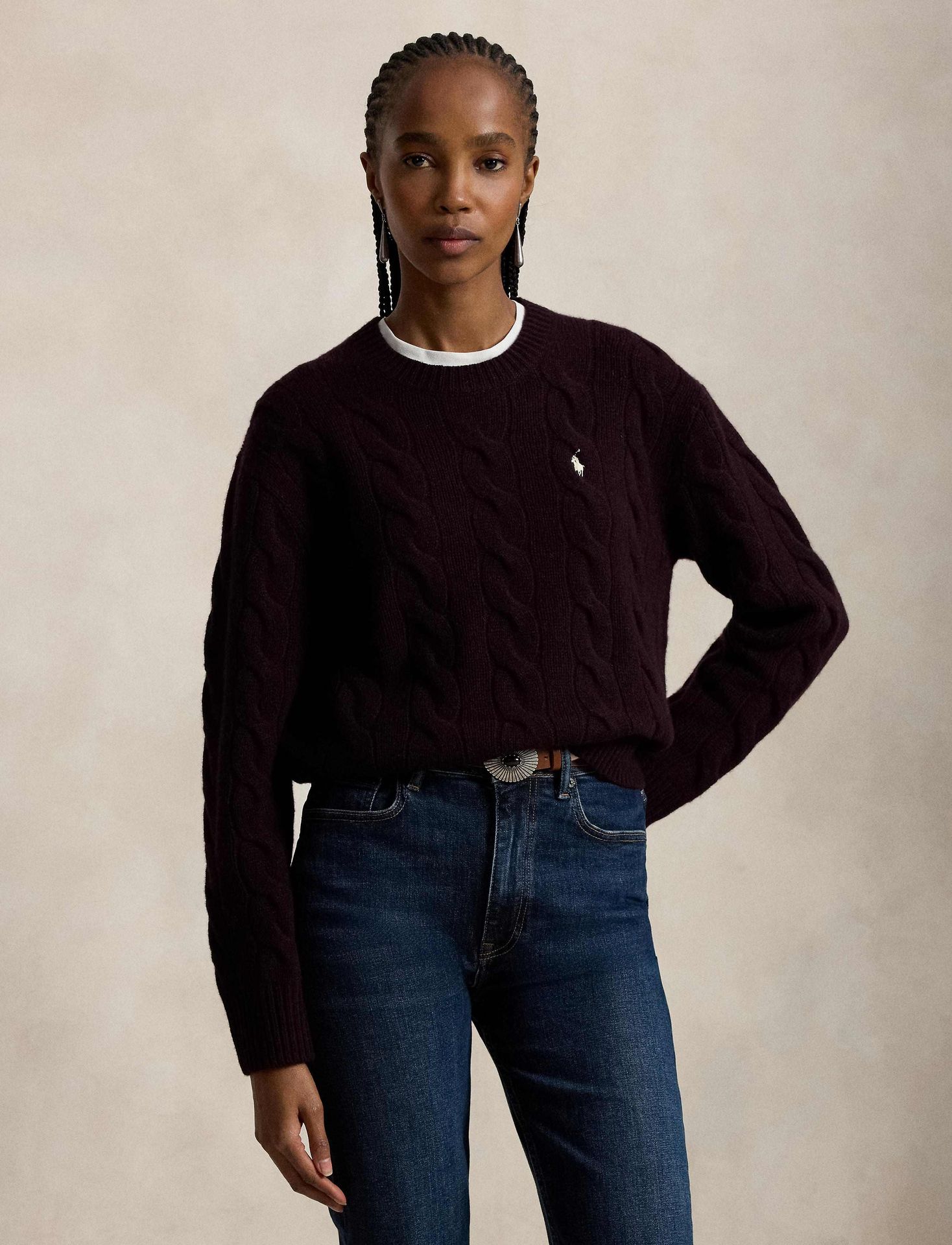 POLO RALPH LAUREN Wełniany sweter Loose fit z dodatkiem kaszmiru