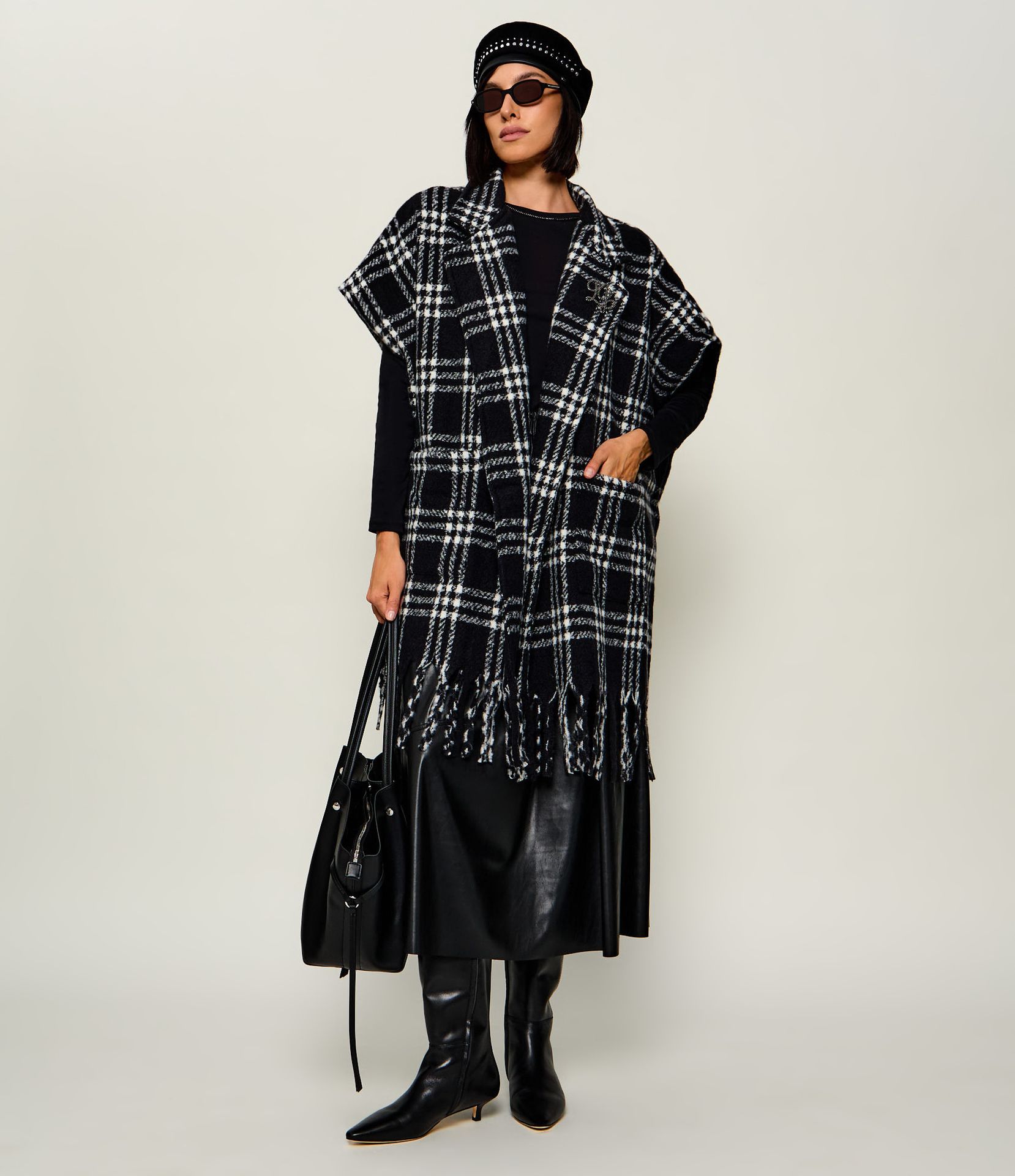 Liu Jo Ponczo Check Oversize fit