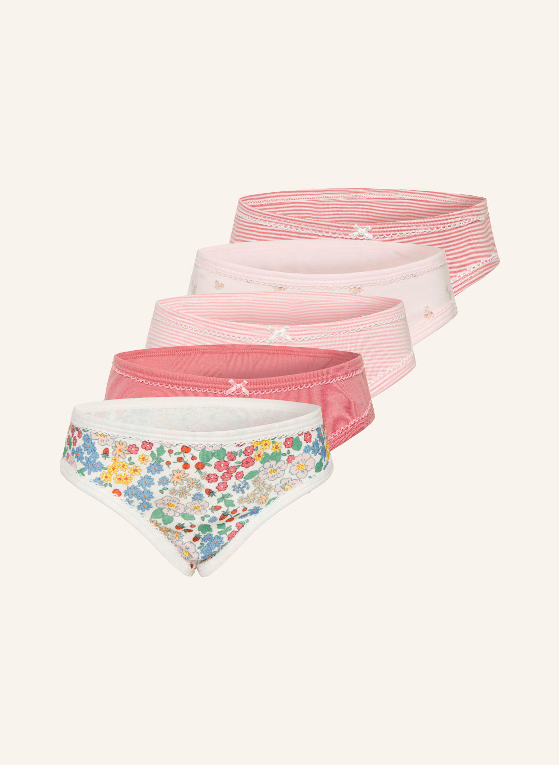 Petit Bateau Zestaw 5 Par Slipów rosa