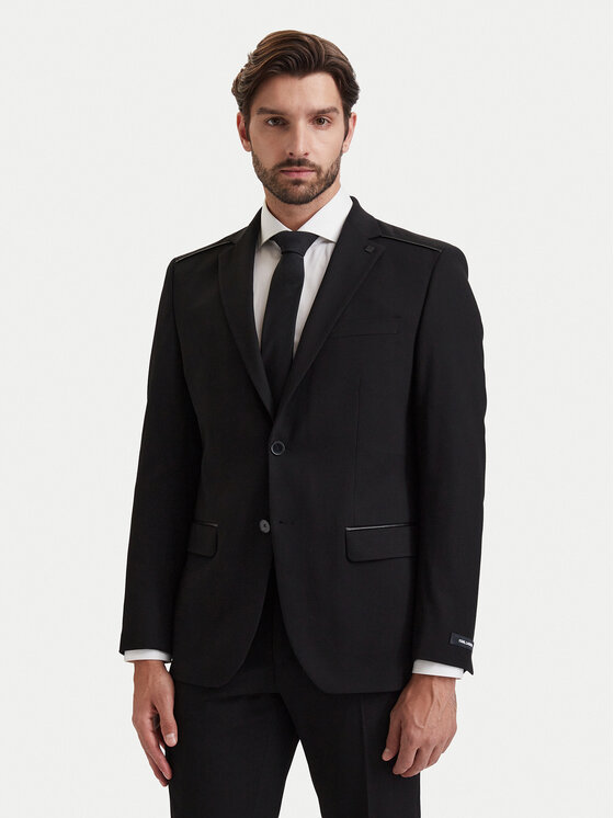 KARL LAGERFELD Marynarka 155612 564008 Czarny Modern Fit