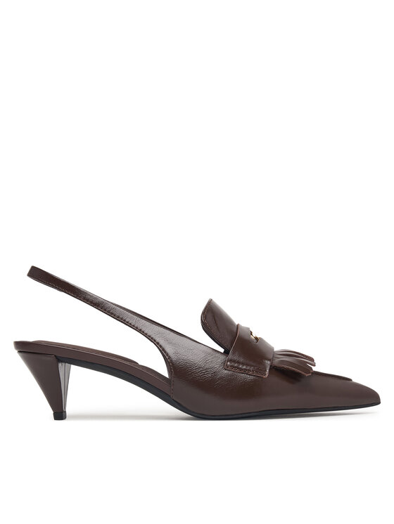 Tommy Hilfiger Czółenka Th Penny Bar Pointy Sling Back FW0FW09535 Brązowy