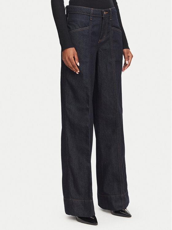 Guess Jeans Jeansy W6YA05 D1179 Granatowy Wide Leg