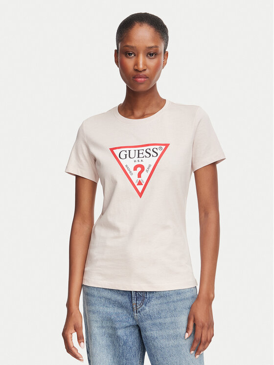 Guess T-Shirt W1YI1B I3Z14 Różowy jasny Regular Fit