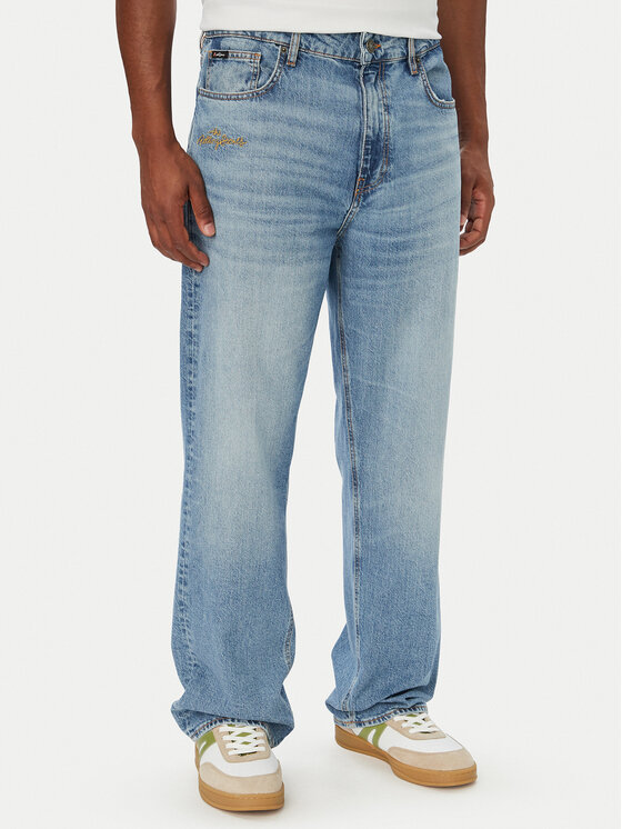 Guess Jeans Jeansy M6BAB3 D1873 Niebieski jasny Regular Fit
