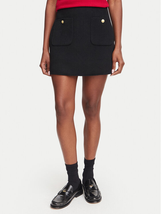Tommy Hilfiger Spódnica mini WW0WW52234 Czarny Regular Fit