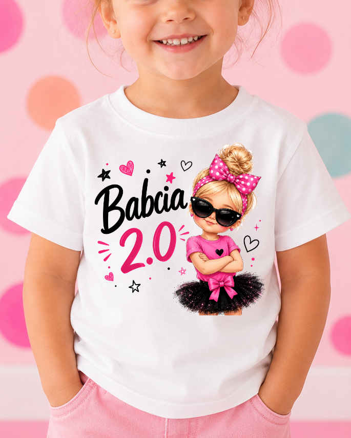 Koszulka dla dziewczynki BABCIA 2.0