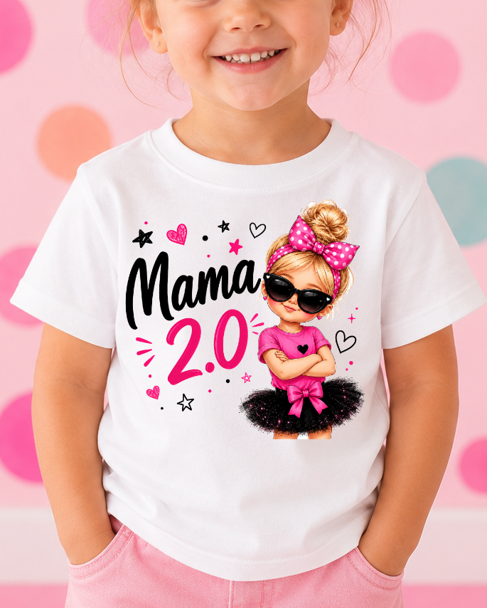 Koszulka dla dziewczynki MAMA 2.0