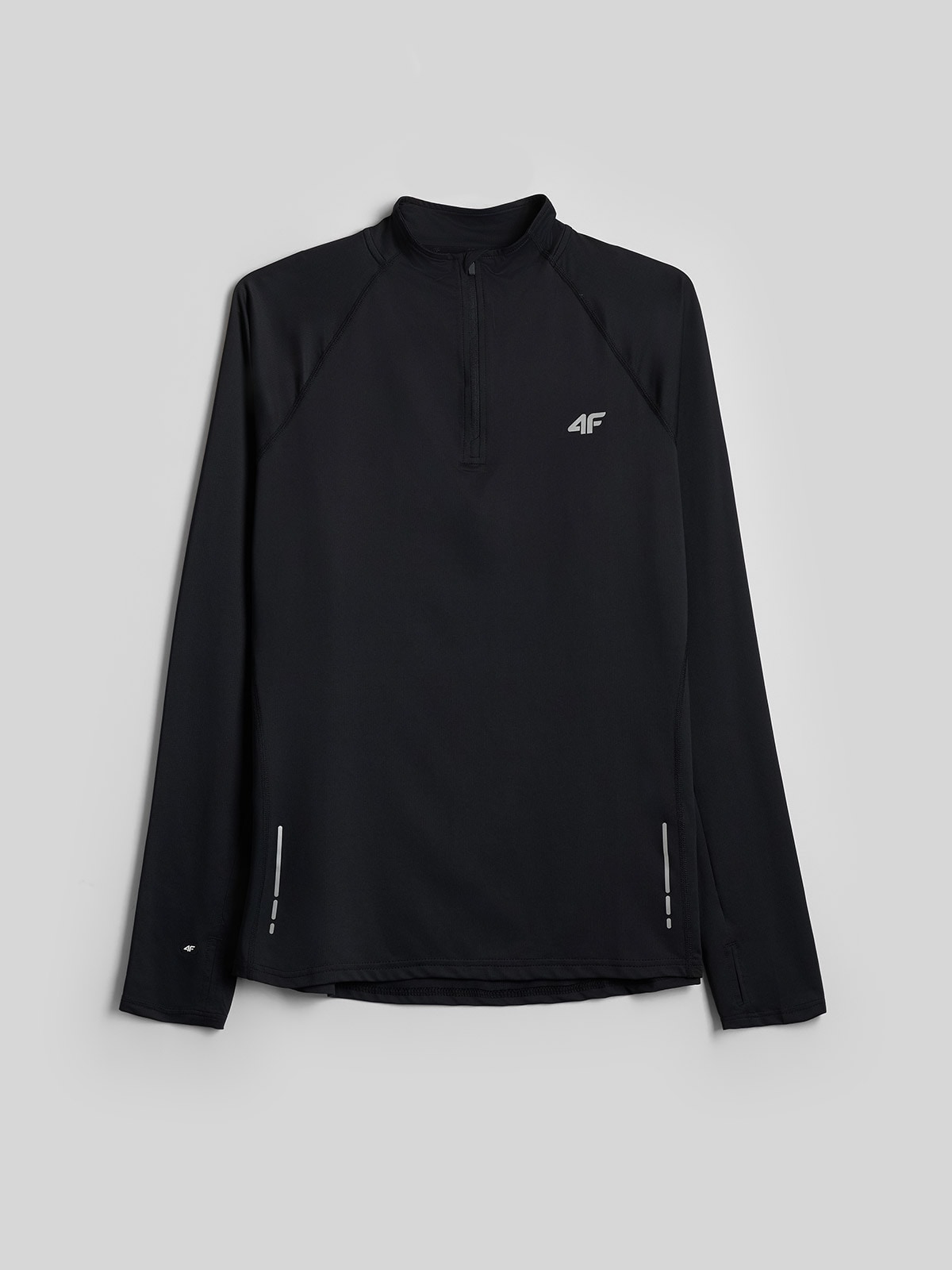 4F Longsleeve do biegania szybkoschnący męski - czarny XL