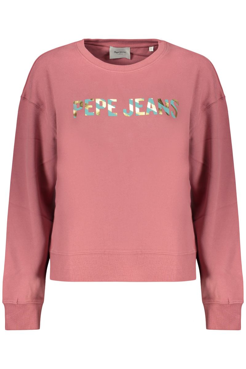PEPE JEANS BLUZA DAMSKA Z RÓŻOWYM ROZPIĘCIEM