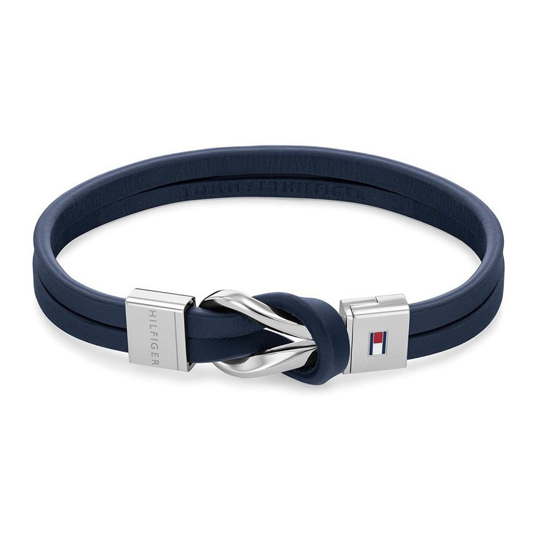 Męski naszyjnik skórzany Tommy Hilfiger 2790443 – niebieski