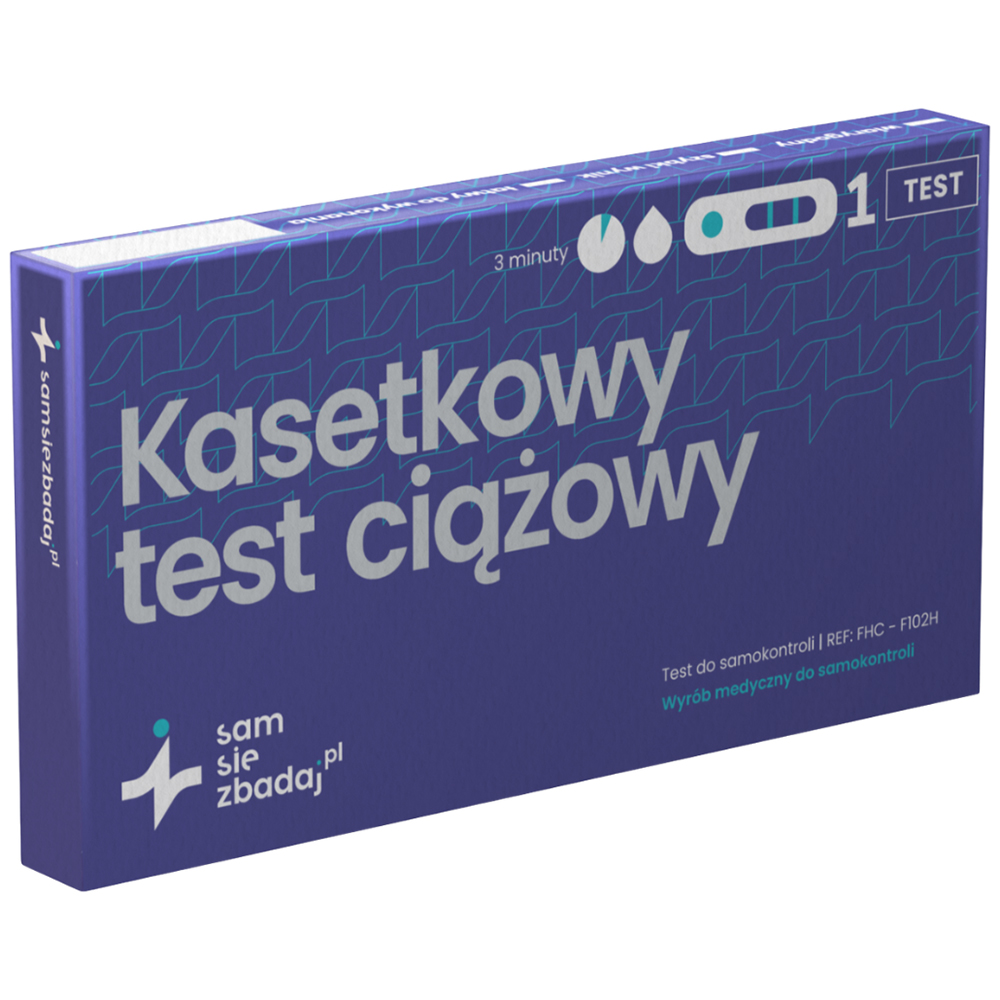 Sam się zbadaj Test ciążowy kasetkowy, 1 sztuka