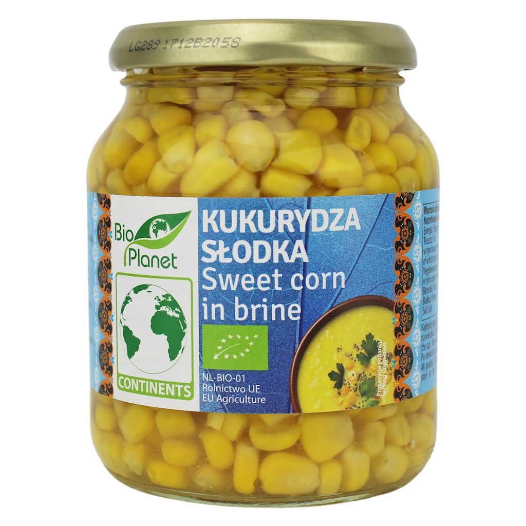 Bio Europa KUKURYDZA SŁODKA W ZALEWIE W SŁOIKU BIO 340 g (230 g)