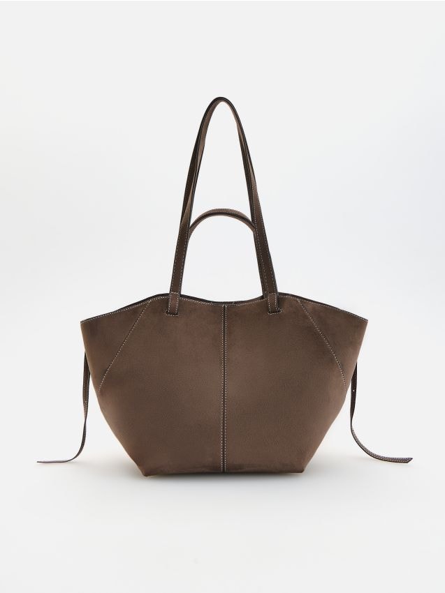 Reserved - Torebka shopper - brązowy