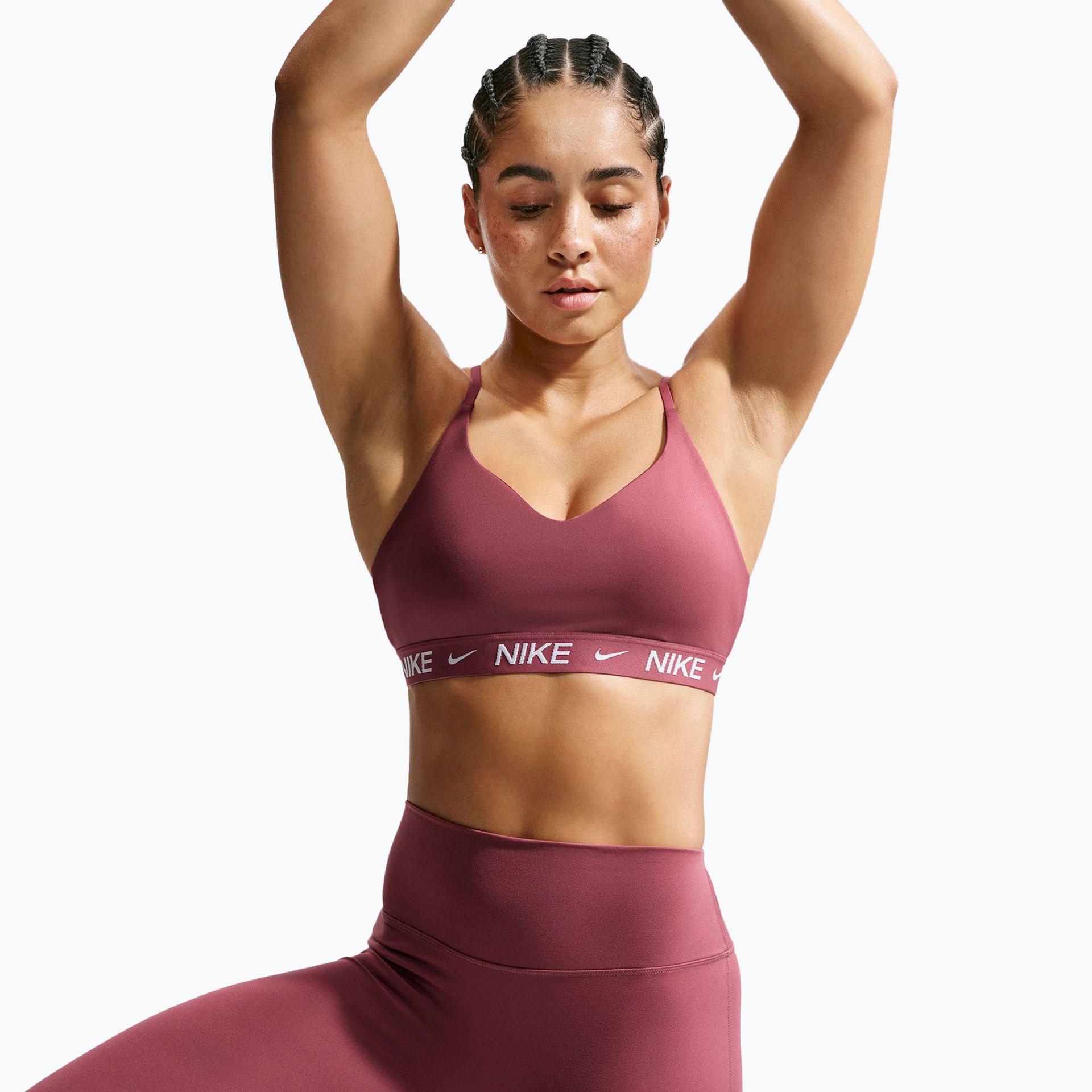 Biustonosz treningowy Nike Indy Light Support pink smoke WYSYŁKA W 24H 30 DNI NA ZWROT