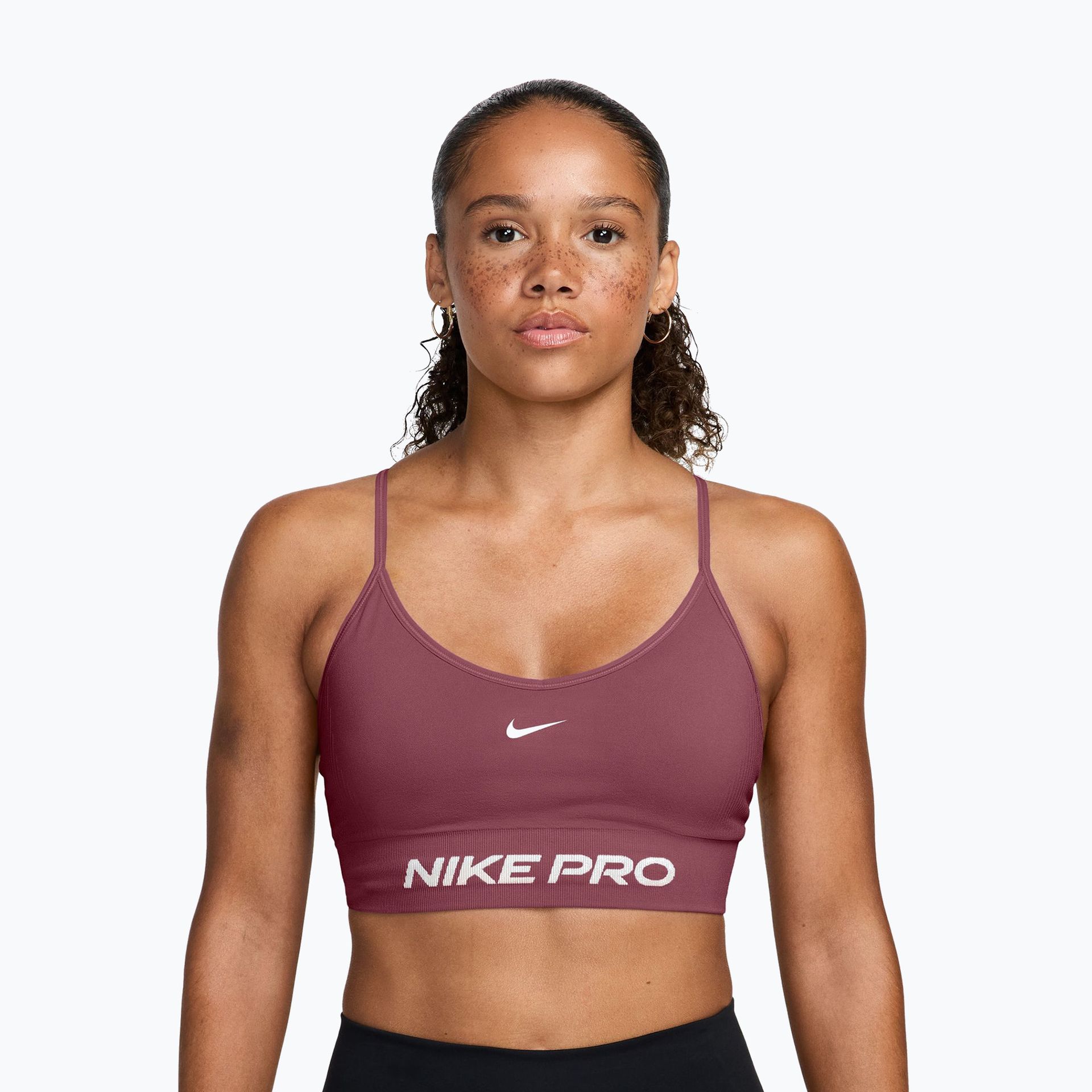 Biustonosz treningowy Nike Pro Seamless pink smoke/white WYSYŁKA W 24H 30 DNI NA ZWROT