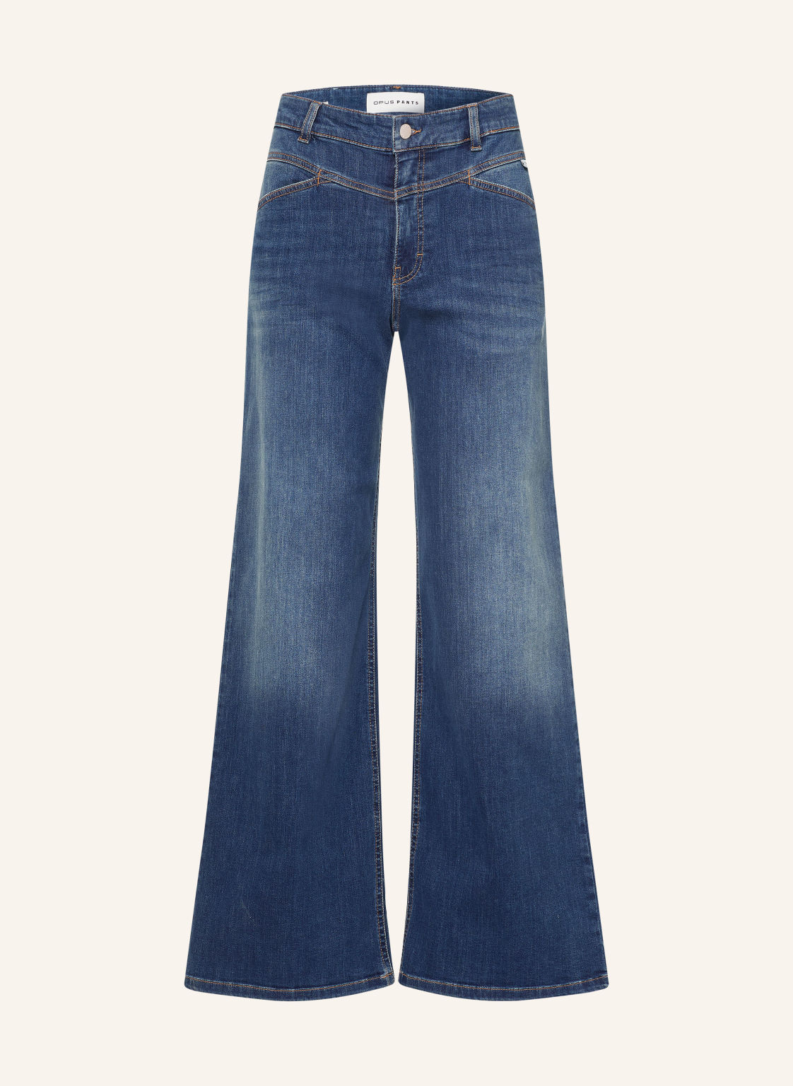 Opus Pants Jeansy Wide Leg Meni Toile blau