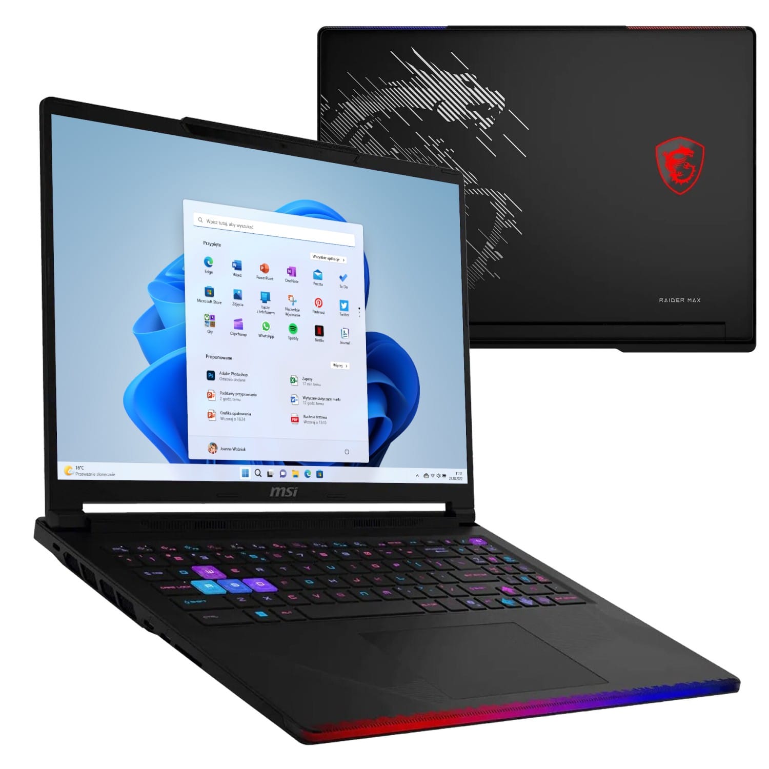 MSI Raider 16 Max HX B2WJ-227PL - Ultra 9 275HX 16'' 32GB 1TB W11H RTX 5090
