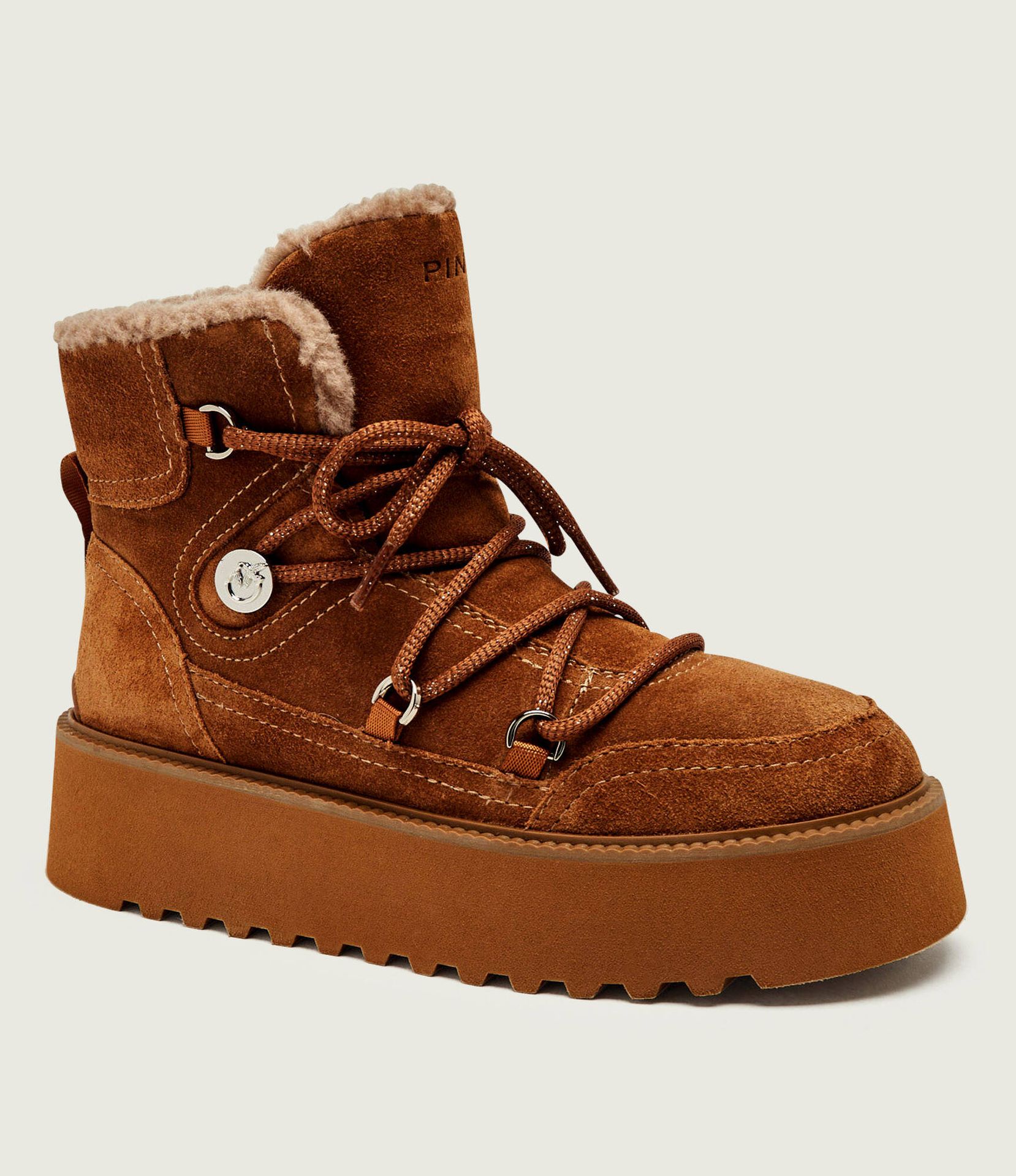 Pinko Śniegowce Martina 01 zamsz shearling