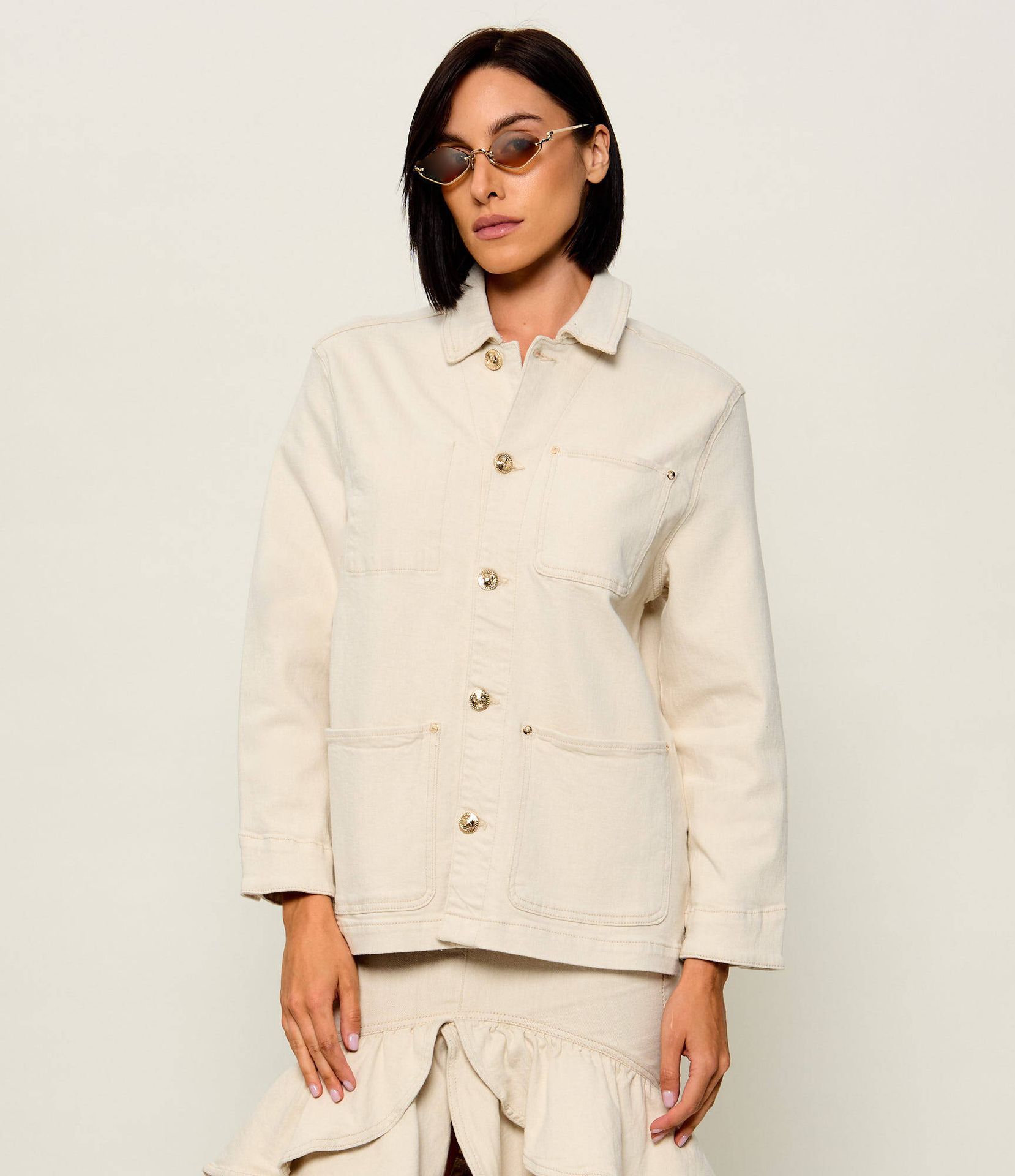 GUESS Jeansowa kurtka Ivy Chore Relaxed fit