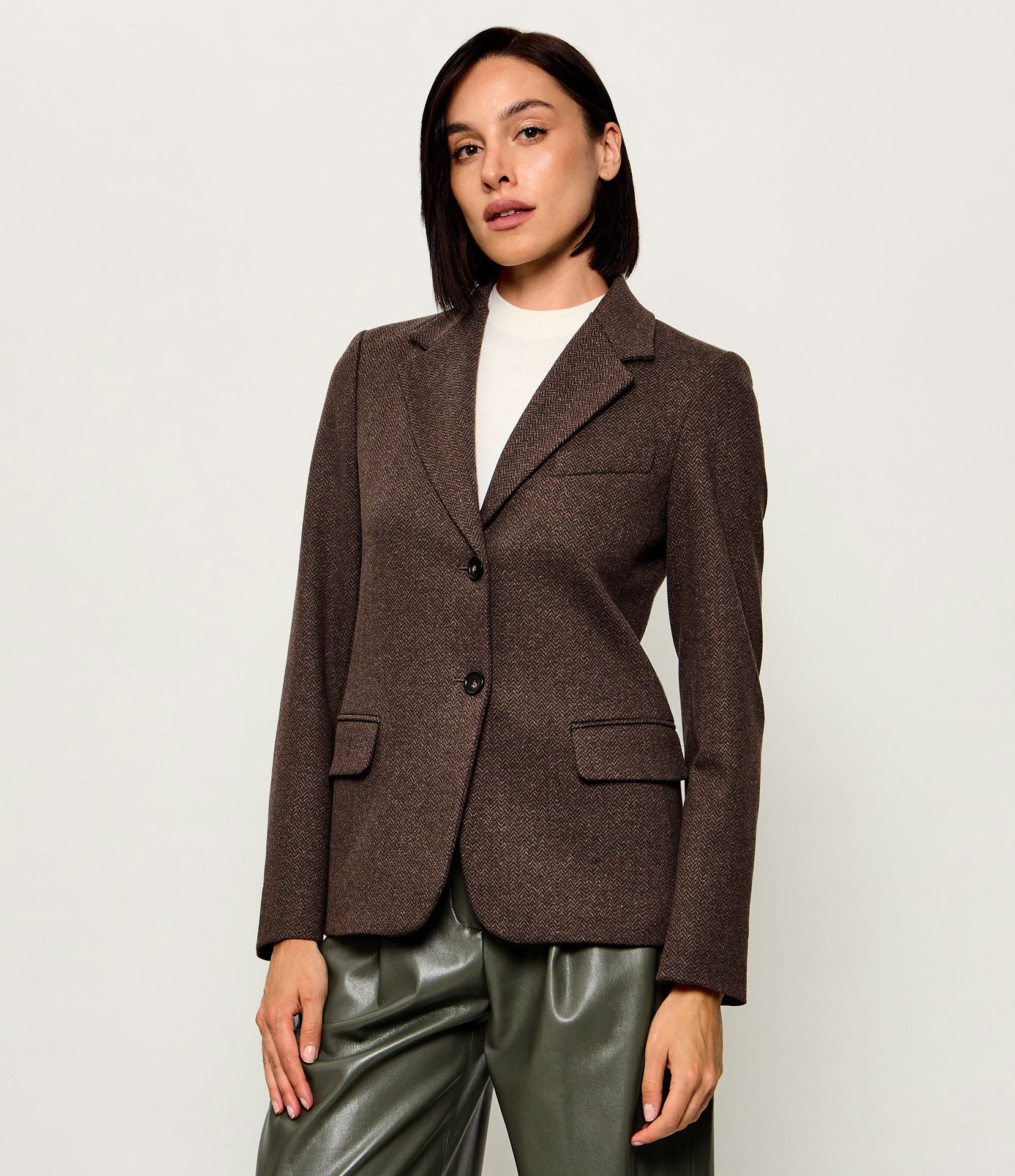 Weekend MaxMara Marynarka Wkdferoce Slim Fit z dodatkiem wełny