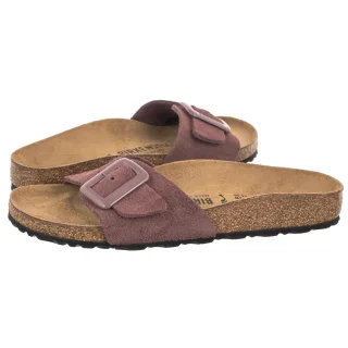 Klapki Madrid Cushion Buckle Suede Pepper Suede 1033013 (BK422-a) Birkenstock