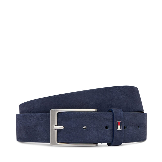 Pasek Tommy Hilfiger Layton 3.5 Nubuck AM0AM15047 Granatowy