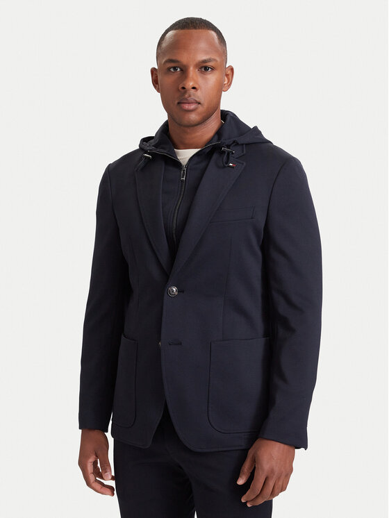 Tommy Hilfiger Marynarka MW0MW44737 Granatowy Regular Fit