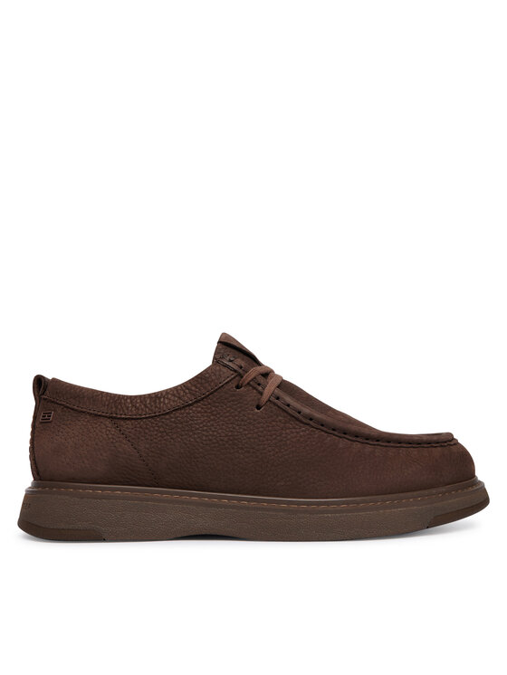Tommy Hilfiger Półbuty Comfort Nubuck Moc Toe Shoe FM0FM05975 Brązowy ciemny