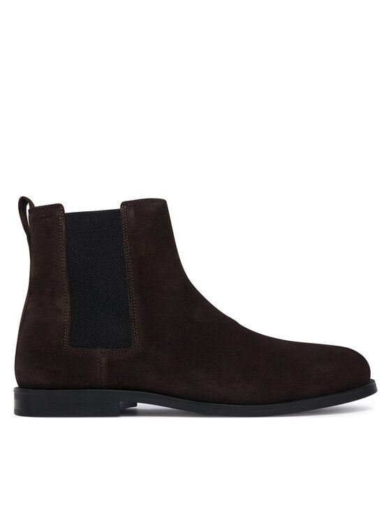 Calvin Klein Sztyblety Ess Rubber Chelsea Su HM0HM02055 Brązowy ciemny