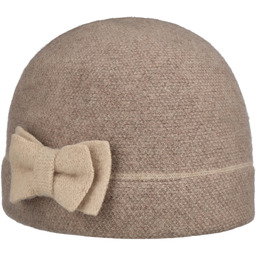 Czapka Milled Wool Tweed Pattern by Seeberger, beżowo-brązowy, One Size