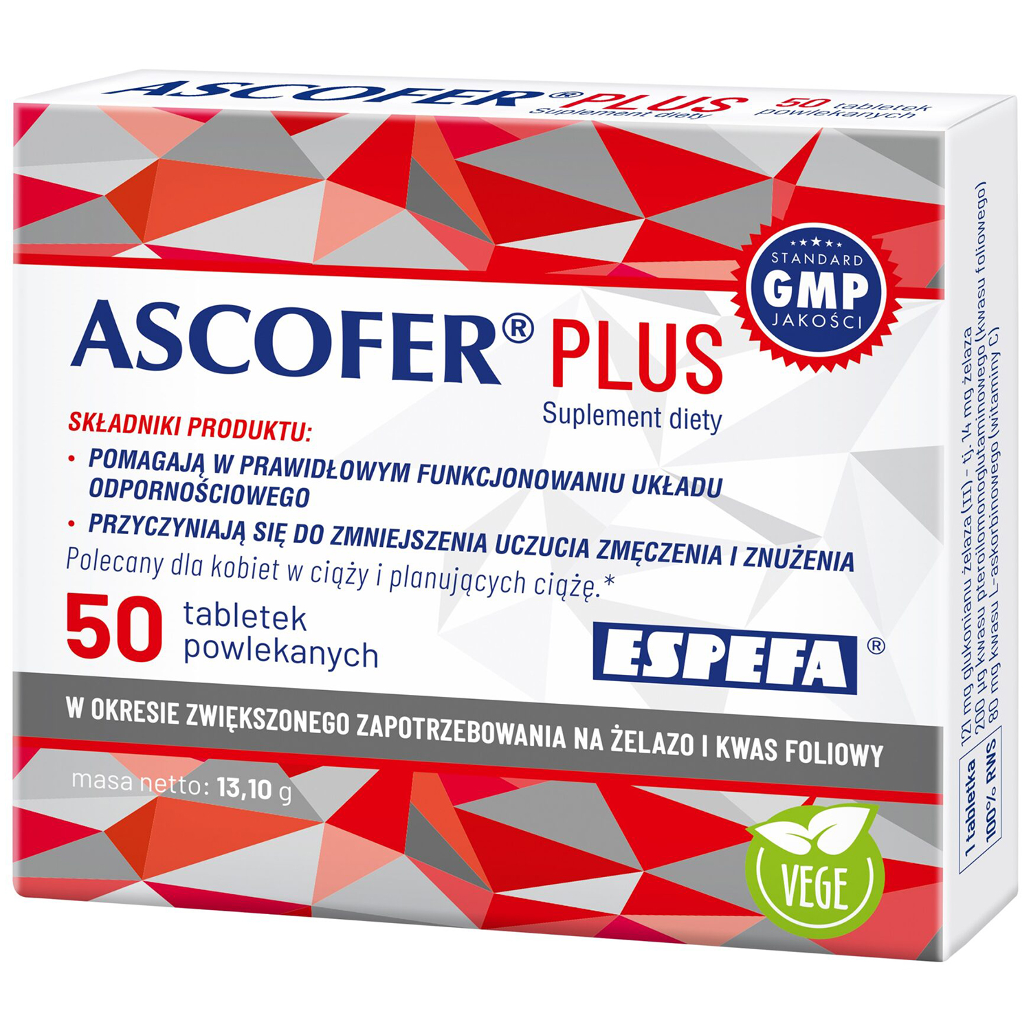 Ascofer Plus, 50 tabletek powlekanych