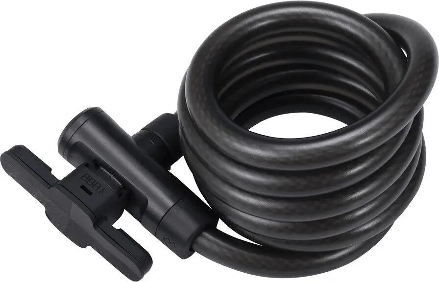 Zapięcie rowerowe BBB KeyGuard Cable 15/180 z uchwytem
