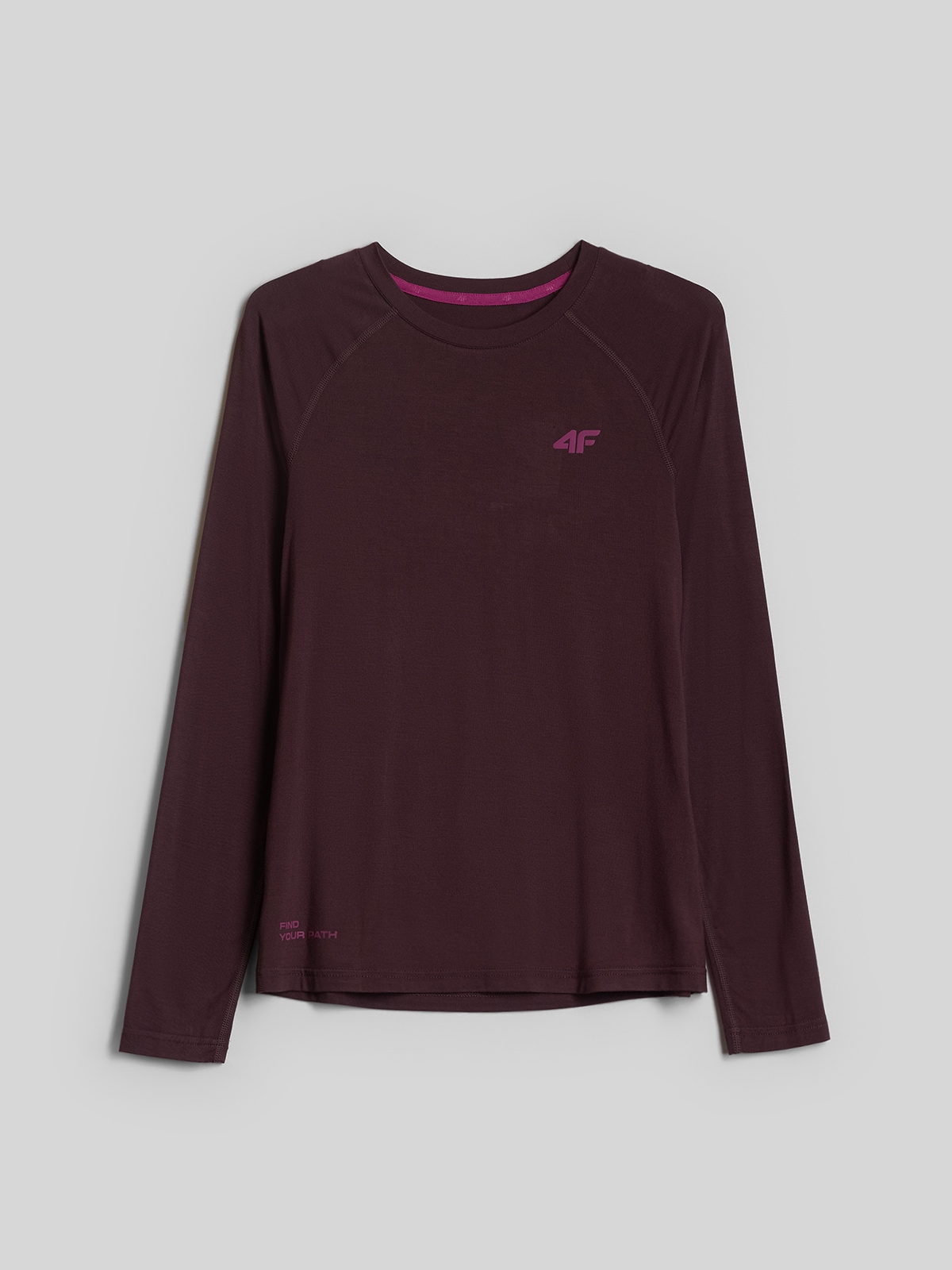 4F Longsleeve trekkingowy z włókna bambusowego damski - brązowy XS