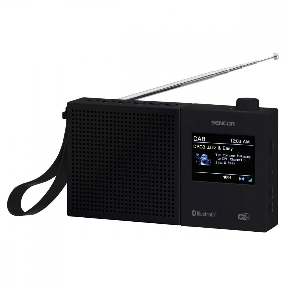 Sencor Radio cyfrowe DAB+,FM RDS SRD 7790B LCD 2,4 Bluetooth Akumulator