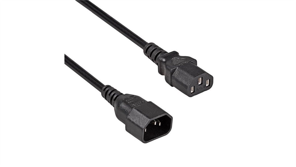 Kabel zasilający Akyga AK-PC-07C przedłużacz CU IEC C13 / C14 3m