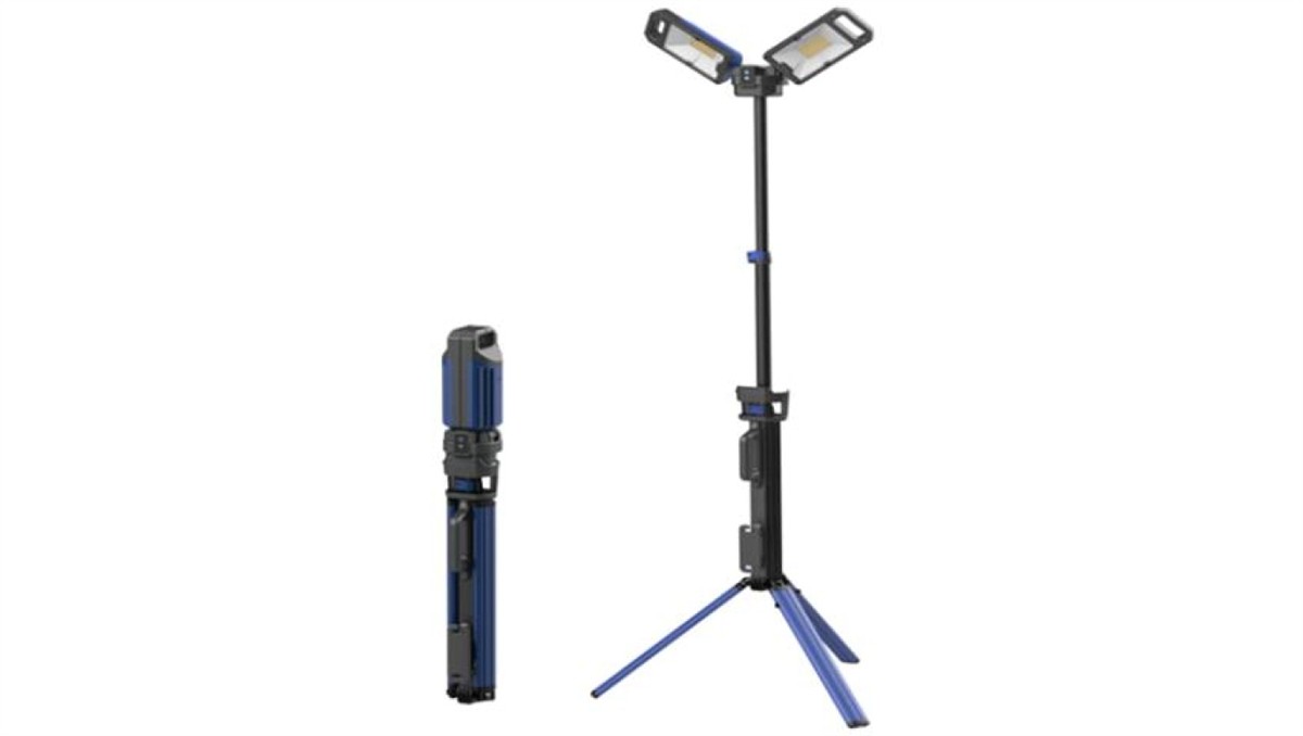 PARTNERSITE Maszt oświetleniowy akumulatorowy LED SMD LMR2x30F 60W 5000lm IP54 16142