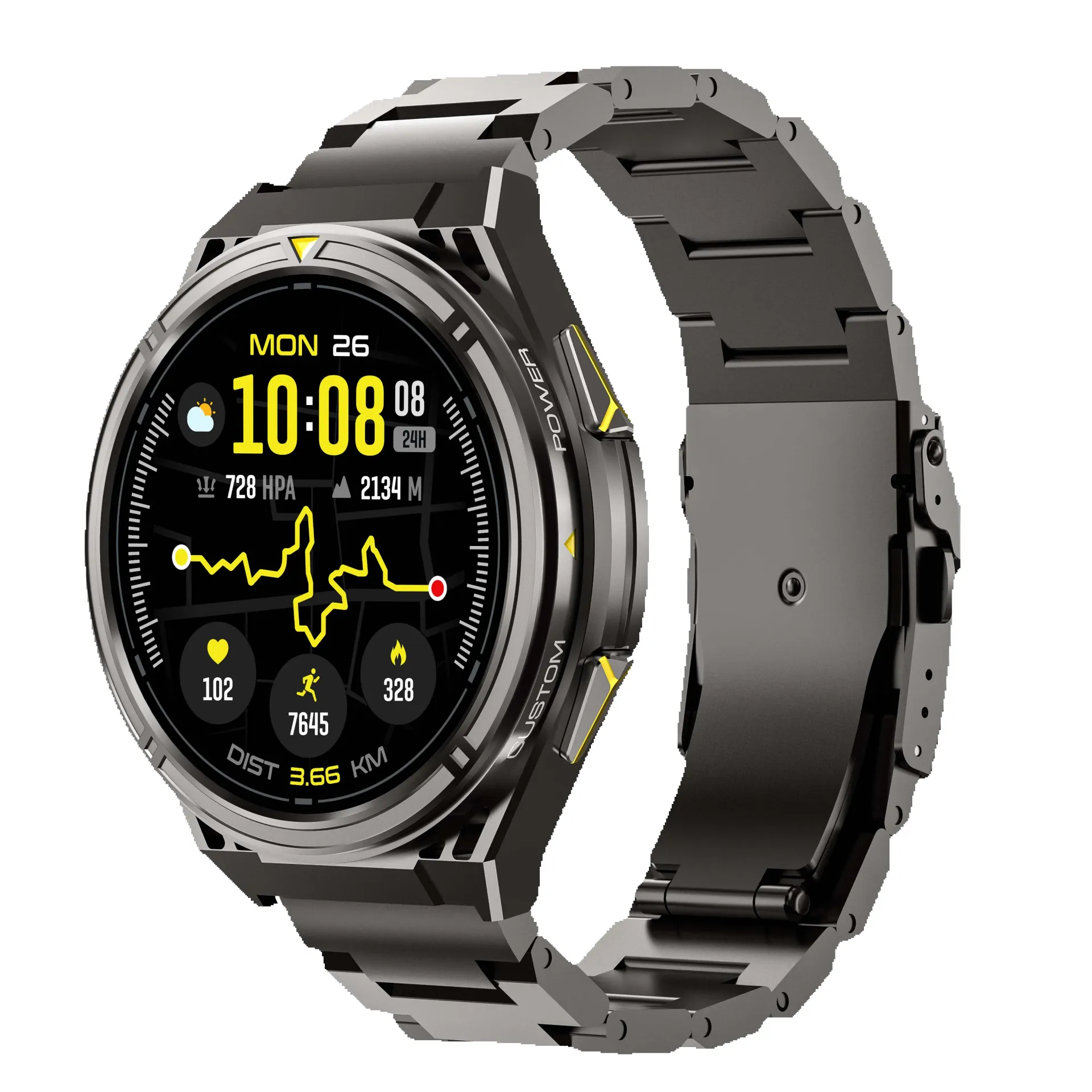 [Wysyłka z Francji] Zegarek Smart Cubot GT5, wodoszczelność 5ATM, 1,43-calowy ekran AMOLED, monitor natlenienia krwi, tracker fitness, tętno, GPS, bateria 500mAh, do 30 dni pracy czarny
