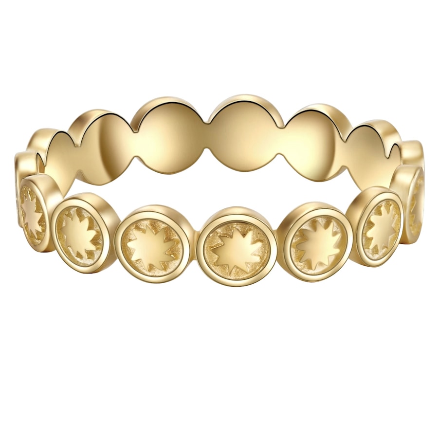 Glanzstücke München Srebrny pierścionek Słońce srebro wysokiej próby żółte złoto Pierścionki 1 ct Damski