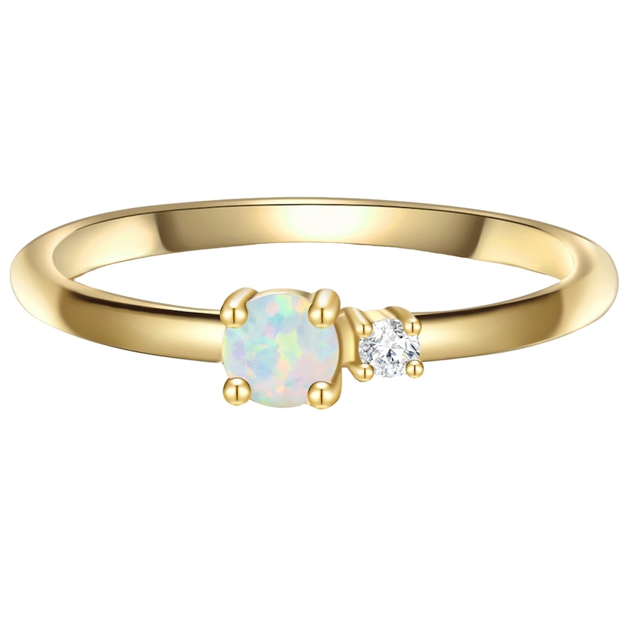 Glanzstücke München Pierścionek z Srebro wysokiej próby w Żółte złoto Pierścionki 1 ct Damski