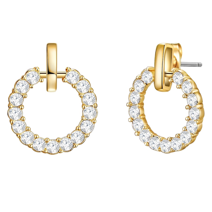Lulu & Jane Okrag Mosiadz Zdobienie kryształkami Swarovski® Kolczyki 1 ct Damski