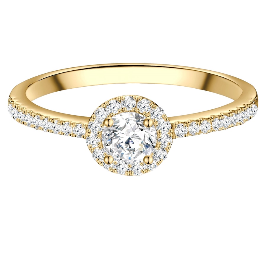 Trilani Pierscionek aus Sterling Silber in Gelbgold mit Zirkonia Pierścionki 1 ct Damski