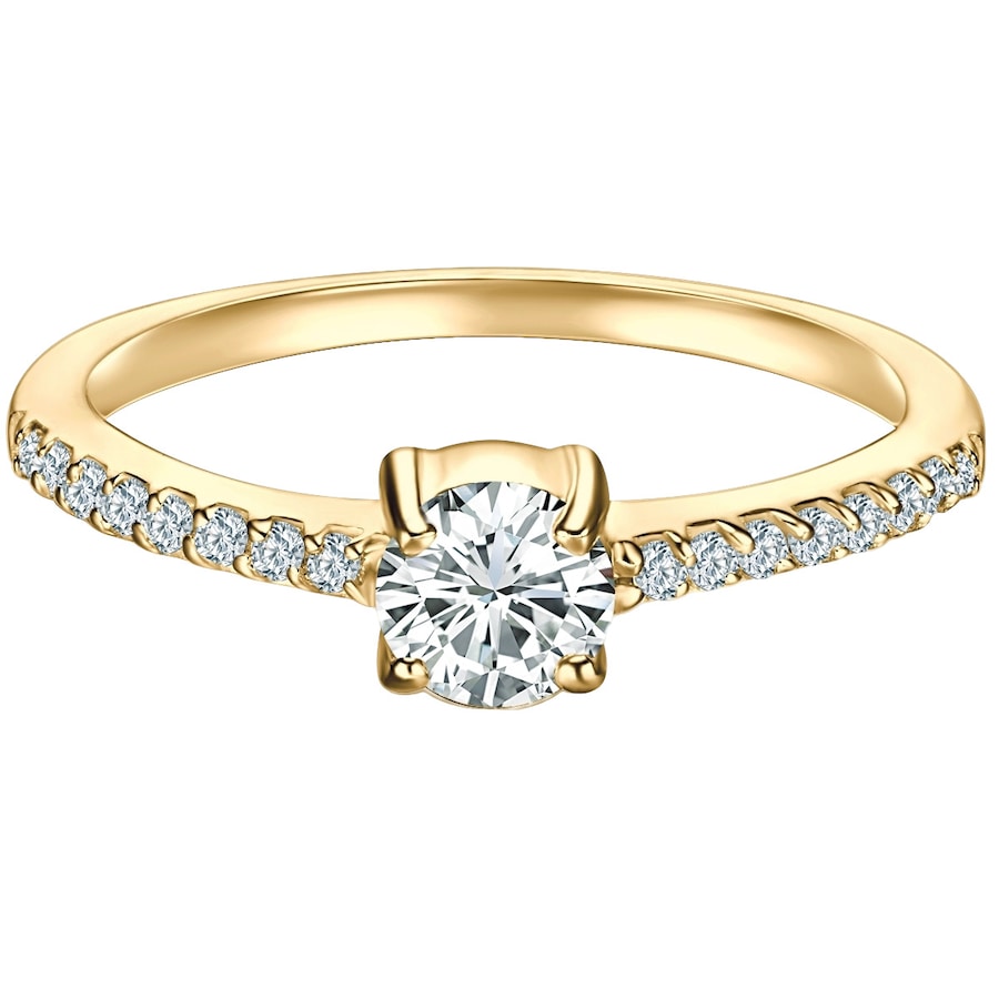 Trilani Pierscionek Solitaire aus Sterling Silber in Gelbgold mit Zirkonia Pierścionki 1 ct Damski