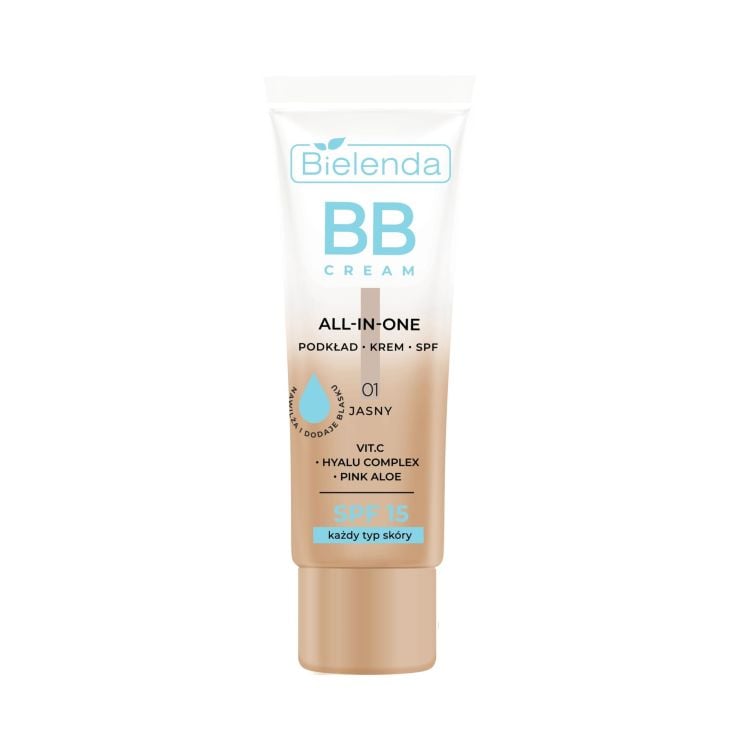 Bielenda BB Krem All-In-One do Każdego Rodzaju Skóry z Filtrem SPF15 01 Jasny 30g
