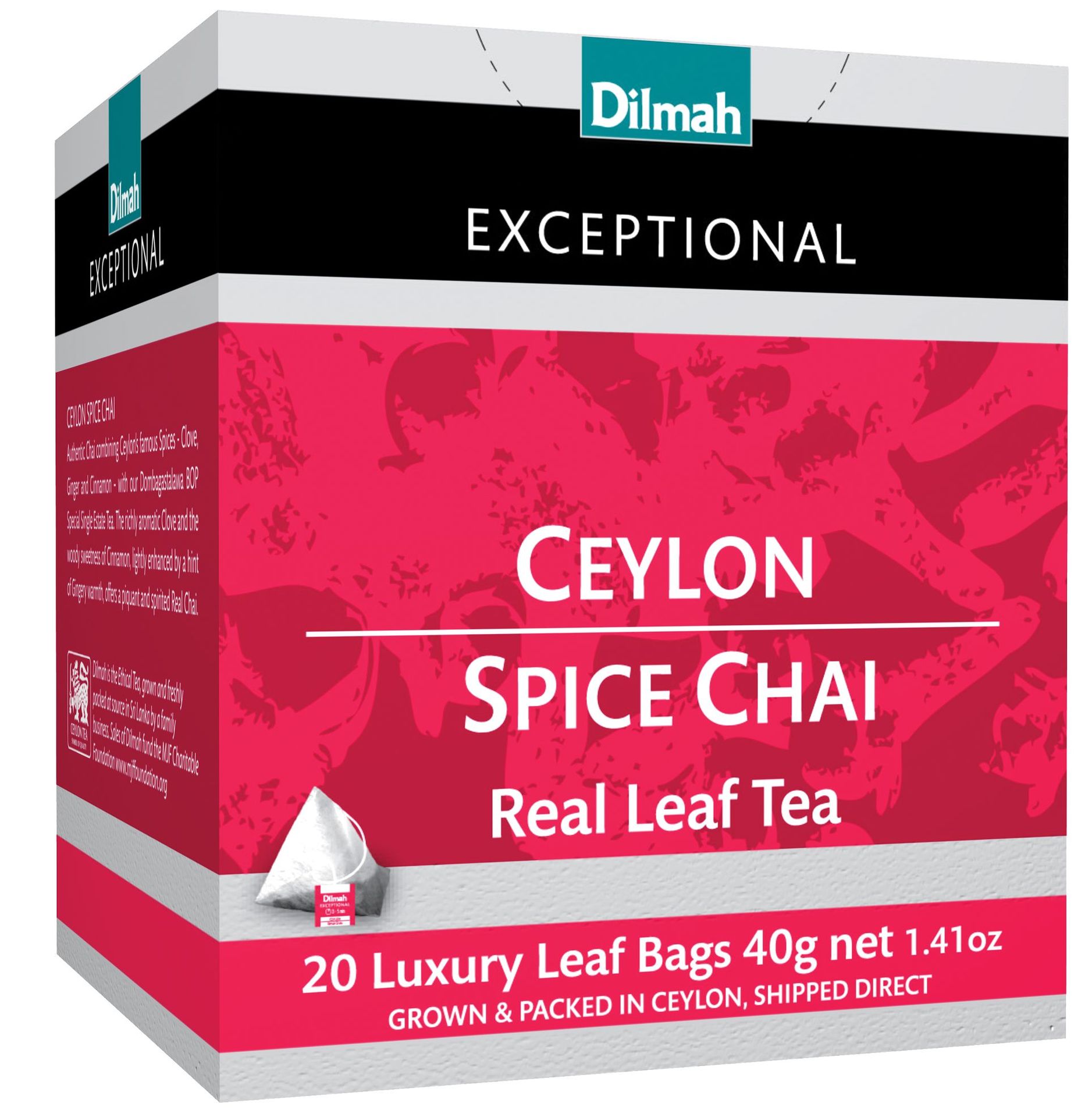 Dilmah Exceptional Ceylon Spice Chai 20 piramidek