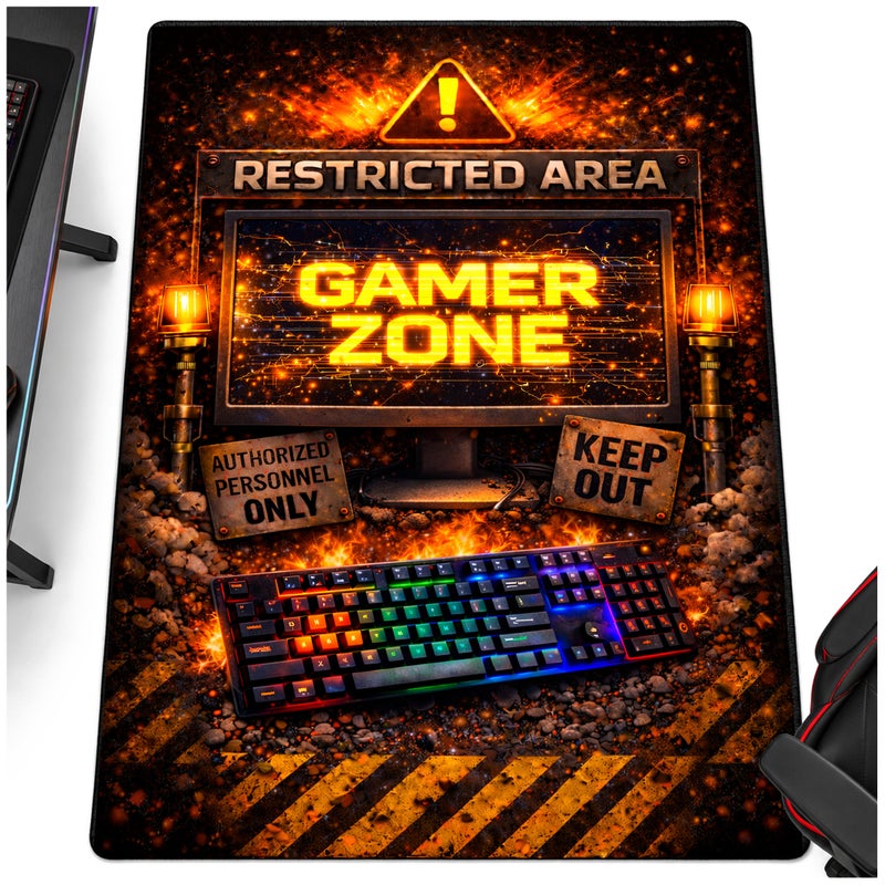 Dywan gamingowy 140x200 dla gracza mata pod fotel antypoślizgowy Restricted