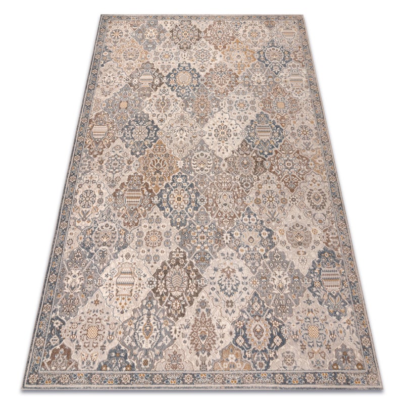 Dywan wełniany NAIN Ornament 1541/51655 beż / niebieski 80x150 cm