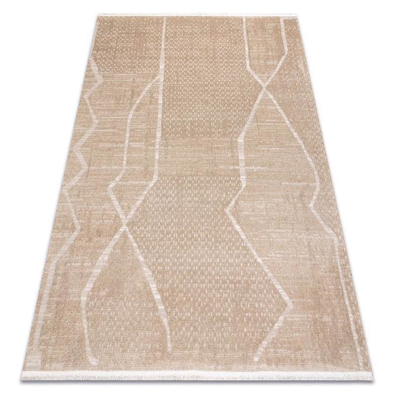 Dywan FROJE 1753 Boho, linie - Styl skandynawski, strukturalny, nowoczesny beż 120x170 cm
