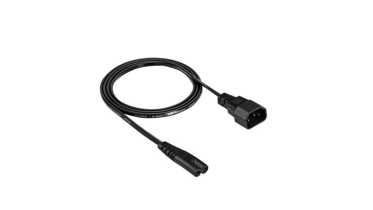 Kabel zasilający Akyga AK-PC-15A przedłużacz CCA IEC C7 / C14 1.5m