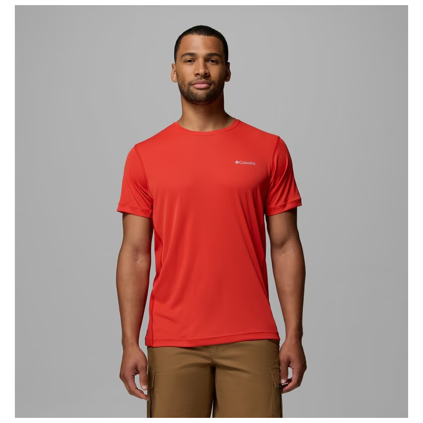 Koszulka męska Columbia Zero Rules™ Light SS Crew Rozmiar: XXL / Kolor: czerwony