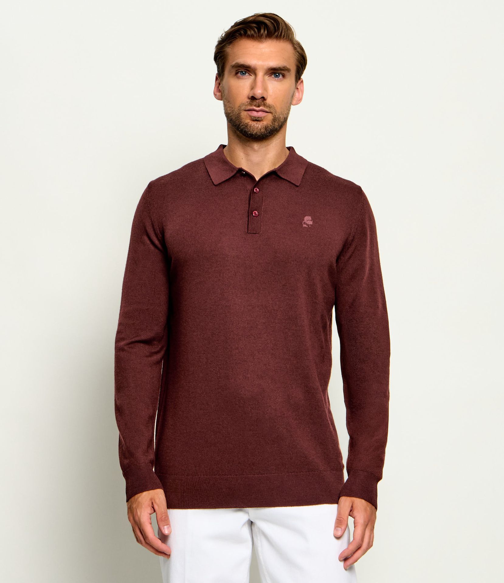 Karl Lagerfeld Wełniane polo Regular Fit
